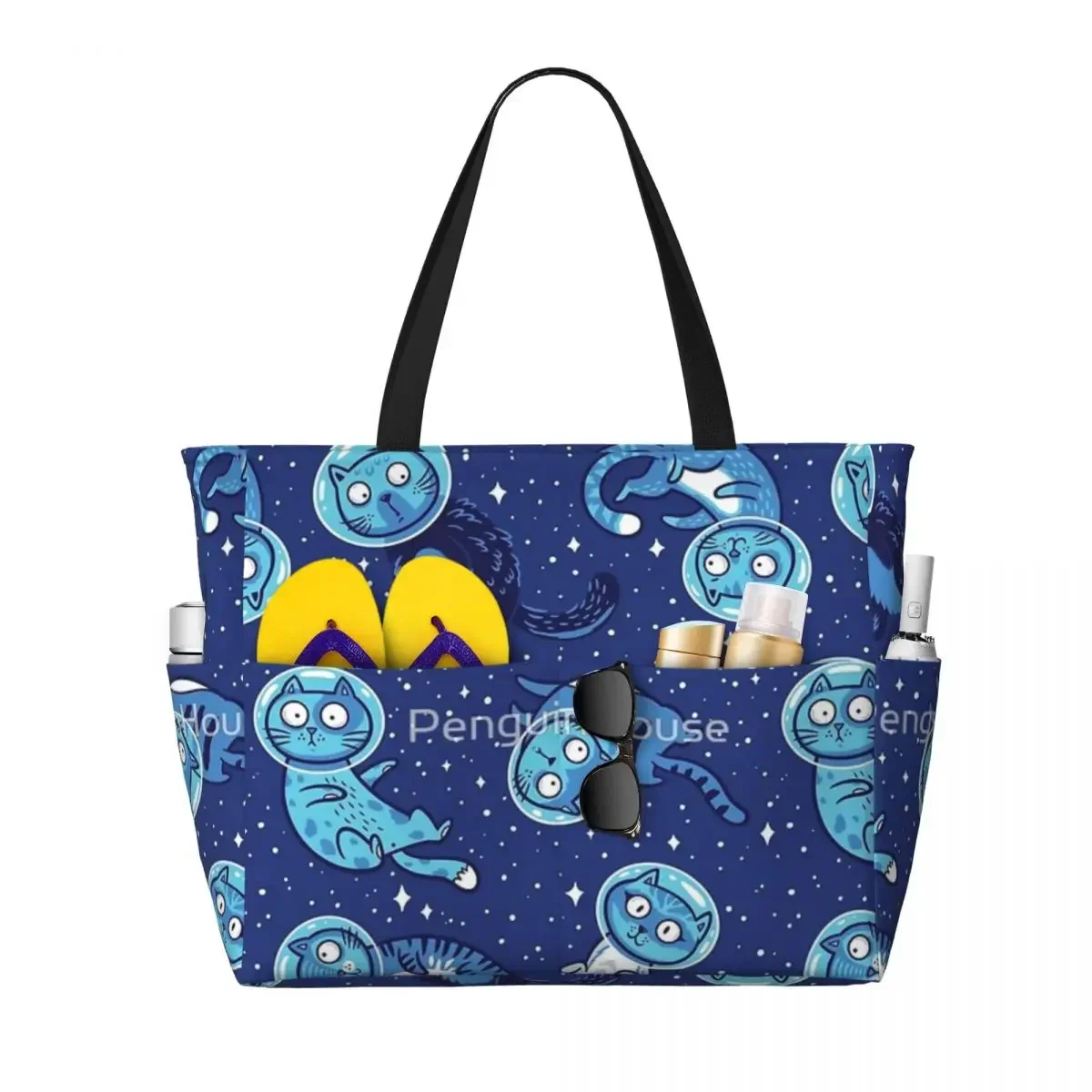 Saco De Viagem De Praia De Gatos Galáxia, Sacola Popular, Bolsa De Ombro De Esportes De Compras, Padrão Multi-Estilo