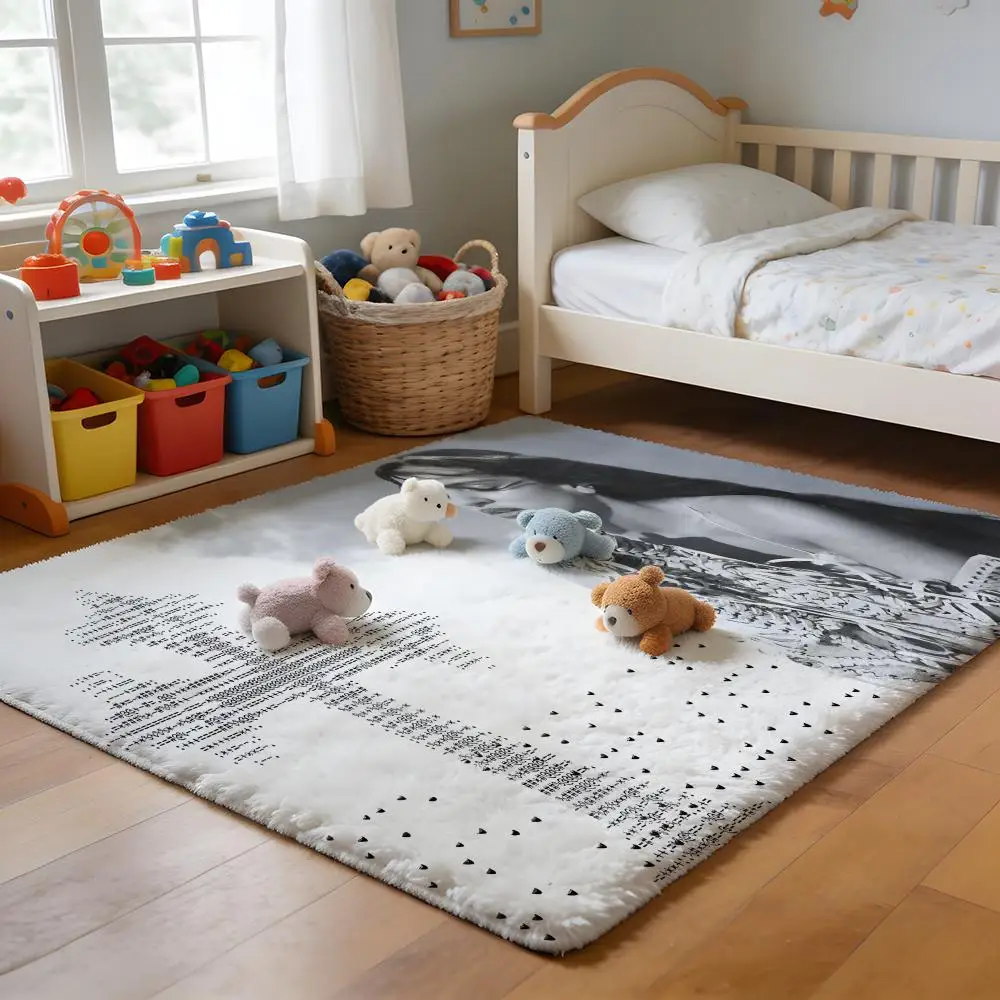 

Floor Mat Soft Flannel Rug Non-Slip Absorbent Mat for Bathroom Bedroom Home Decor R-Rosalia