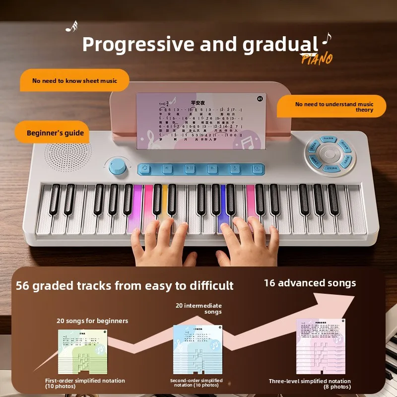 Electronic Organ Magic Sound Changing Dual Microphone Bluetooth Speaker  Parent-child Enlightenment Small Musical Instrument