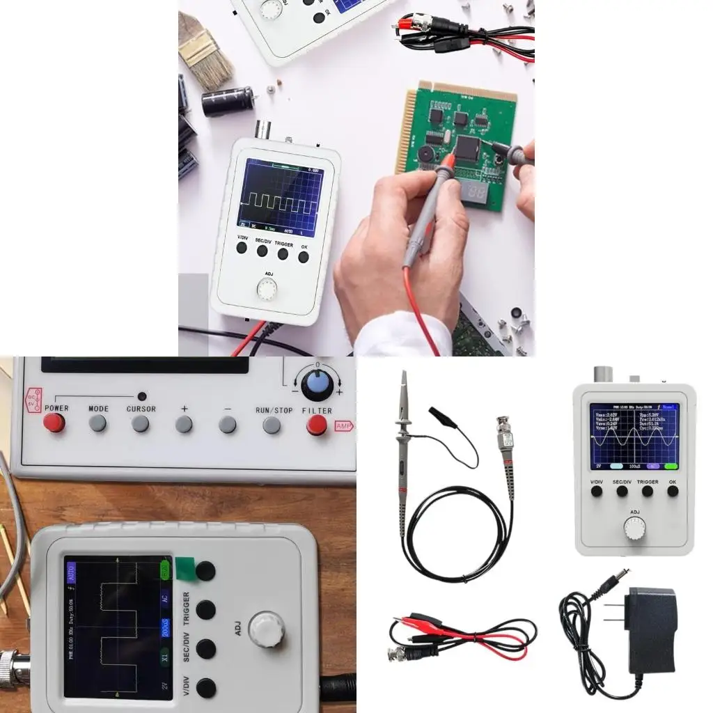 

Осциллограф с красочным дисплеем 2,4 кабель клипа BNC включен для технического обучения и образовательного использования