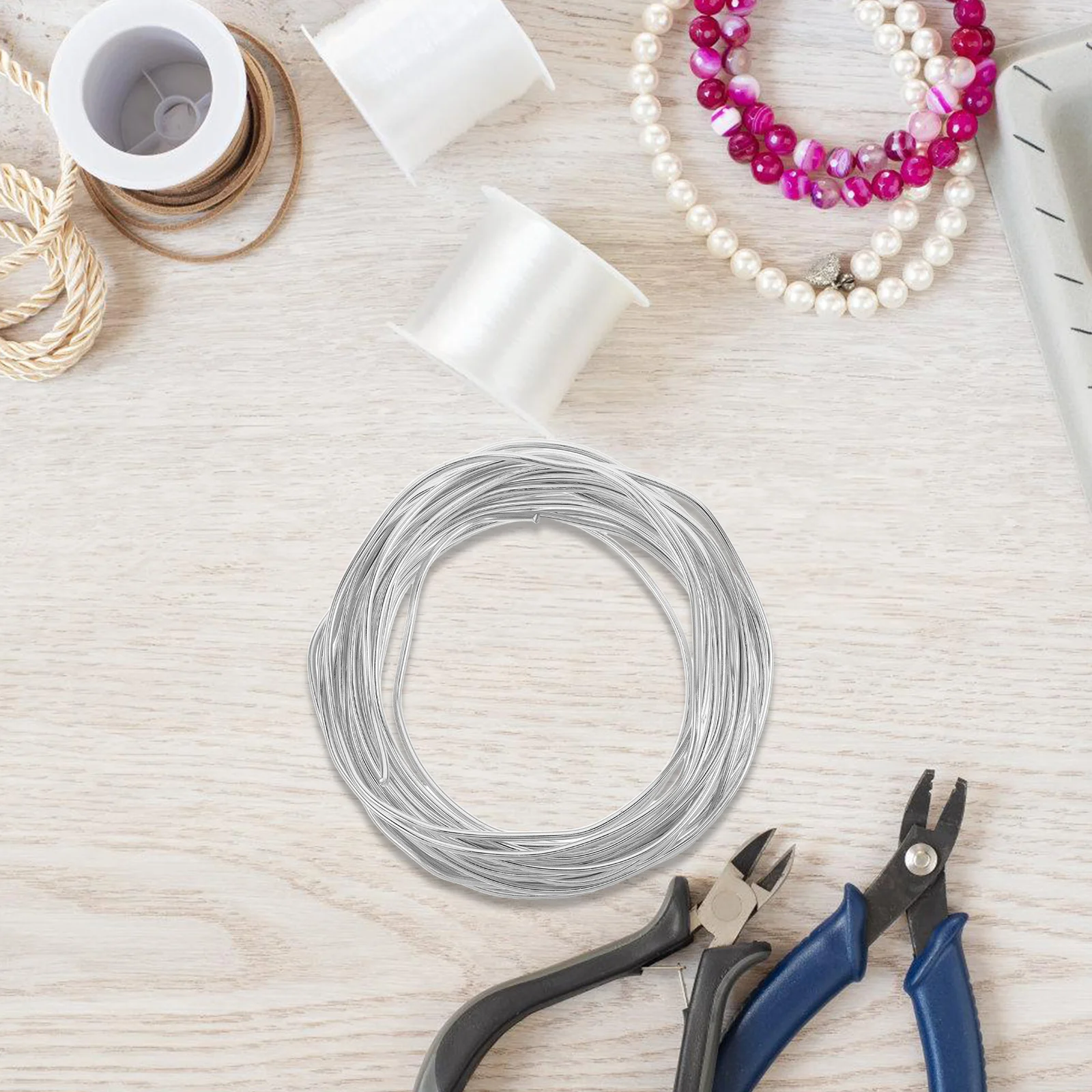 

10M Silver Aluminum Wire Craft Sculpting Bendable Durable Diy Jewelry Making Garden Floral Wreath Wrapping Christmas Ornament