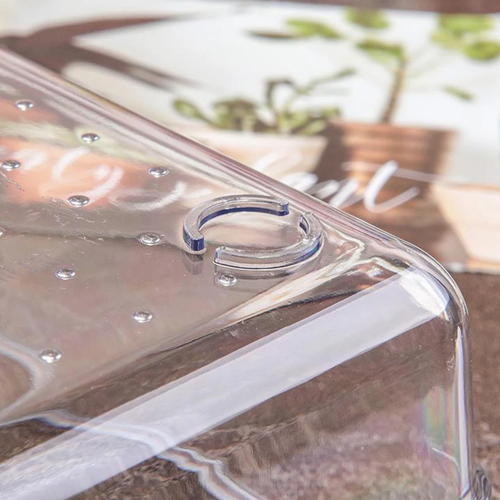

6 Pcs Clear Plastic Drawer Storage ganizer Boxes for Kitchen Desk Vanity Utensils Makeup Stationery Transparent Trays Compact