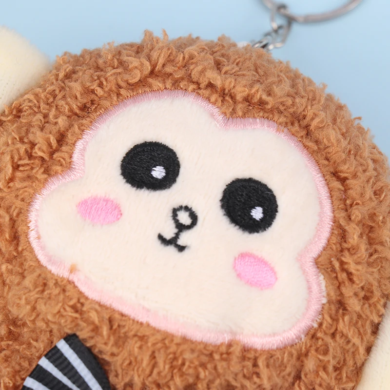 Kawaii Cartoon Aap Pluche Speelgoed Schattige Knuffel Dier Pop Sleutelhanger Pluche Pop Rugzak Hanger Voor Meisjes Geschenken