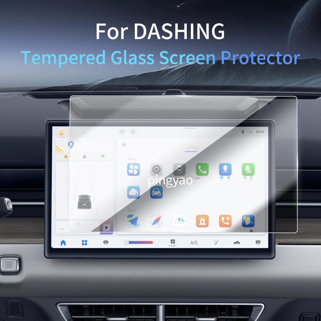 

Car Sticker Screen Protector Navigation Display Tempered Glass Protective Film Car Accessories Vehicle For25 JIETU DASHING