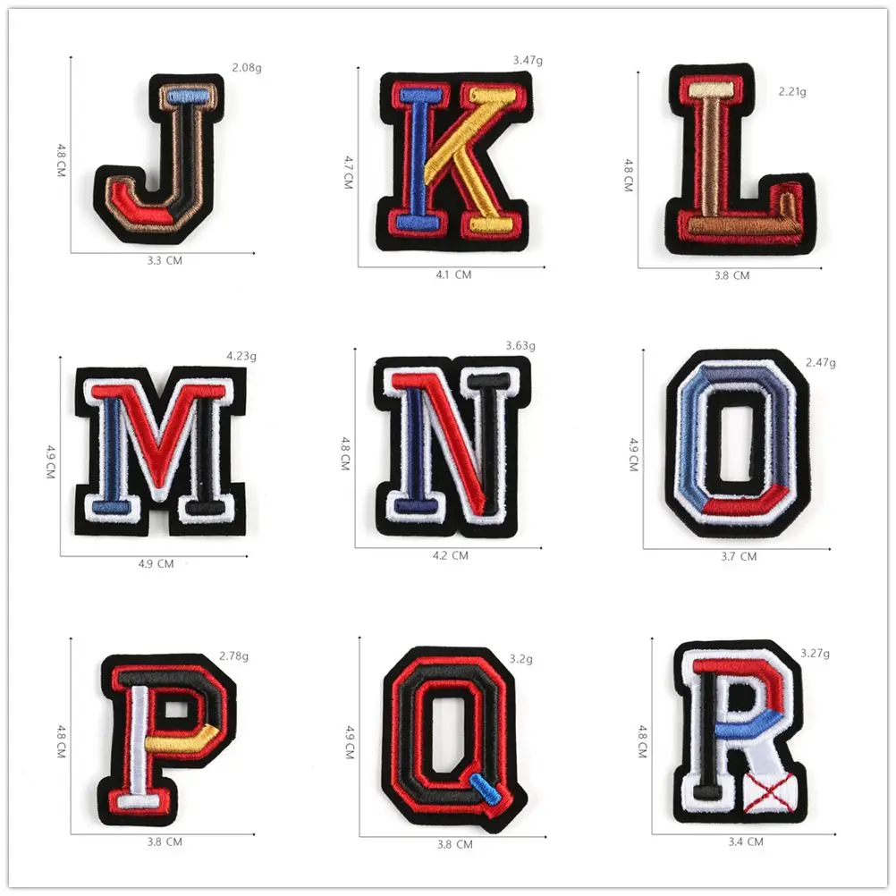 26 шт., патчи с вышитыми буквами