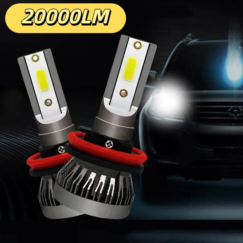 2Pcs LED H4 H7 Car Headlight H1 LED Bulb H8 H11 9005 HB3 9006 HB4 9004 HB1 H3 HB5 H13 Led Lights 20000LM Turbo lampada 12V 2026