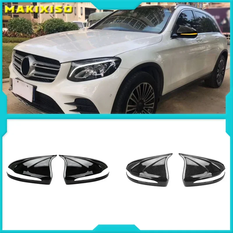 

NEW-for Mercedes Benz C200L Modified New E-Class E300L/GLC260 ABS Car Rearview Mirror Cap Cover Trim Accessories 2 Pcs