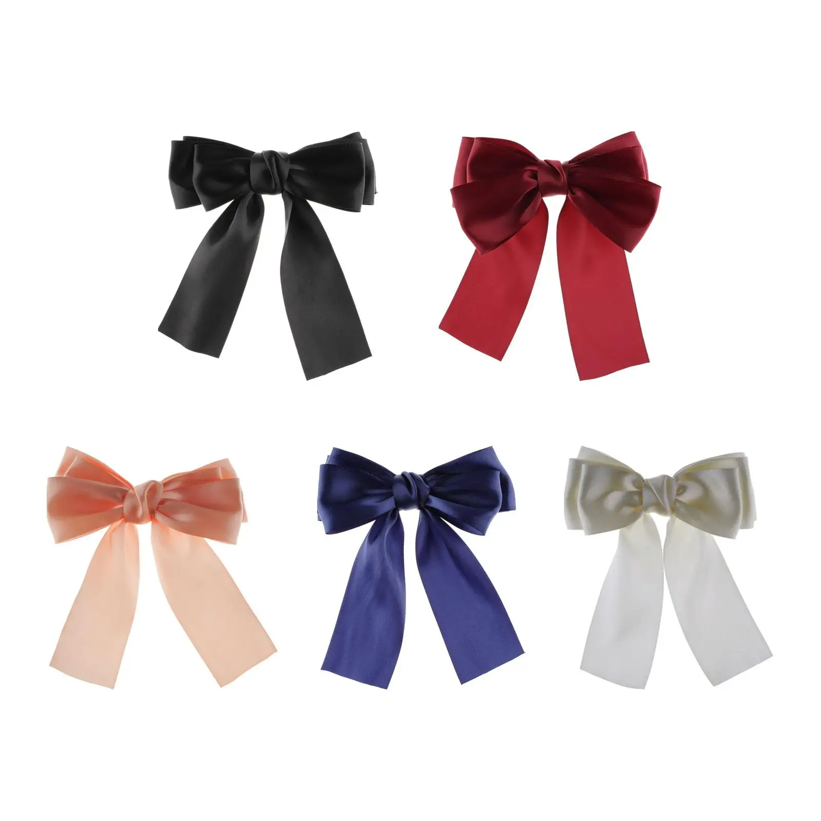 Ribbon Hair Bows Bow Hair Clip Hair Barrette Headdress for Ceremony Wedding Party