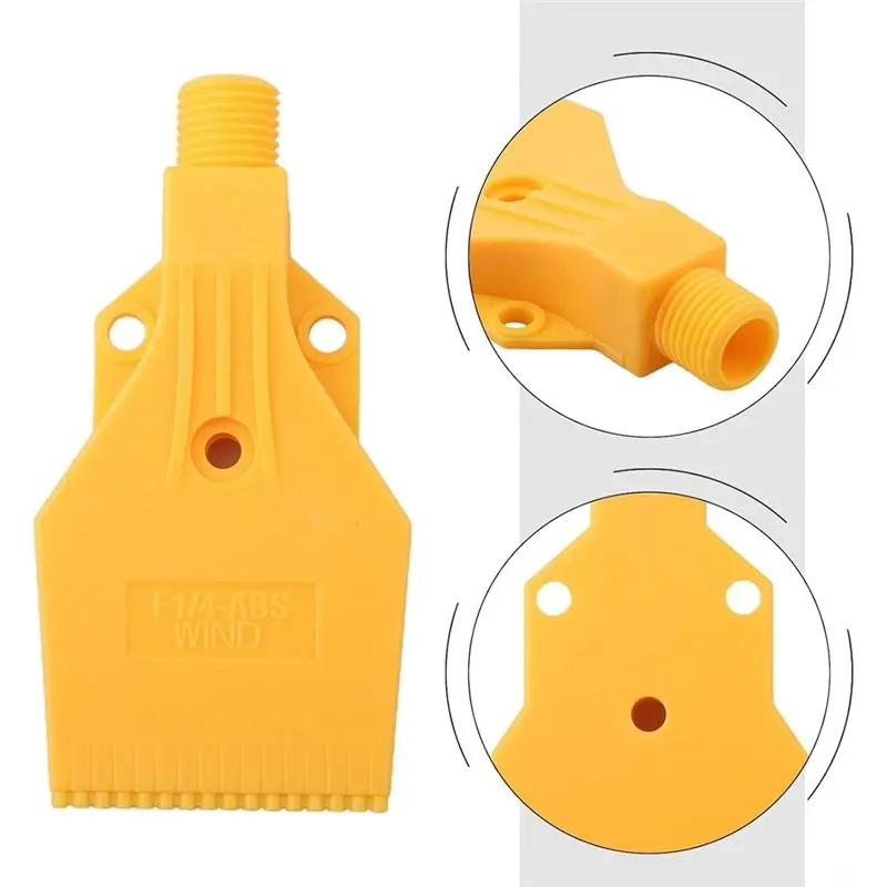 IALJ-For Cooling, Cleaning Blower Spray Head 20 Pack Flat Wind Jet Air Nozzle 3 Holes 1/4 Inch, Yellow ABS For Coolers