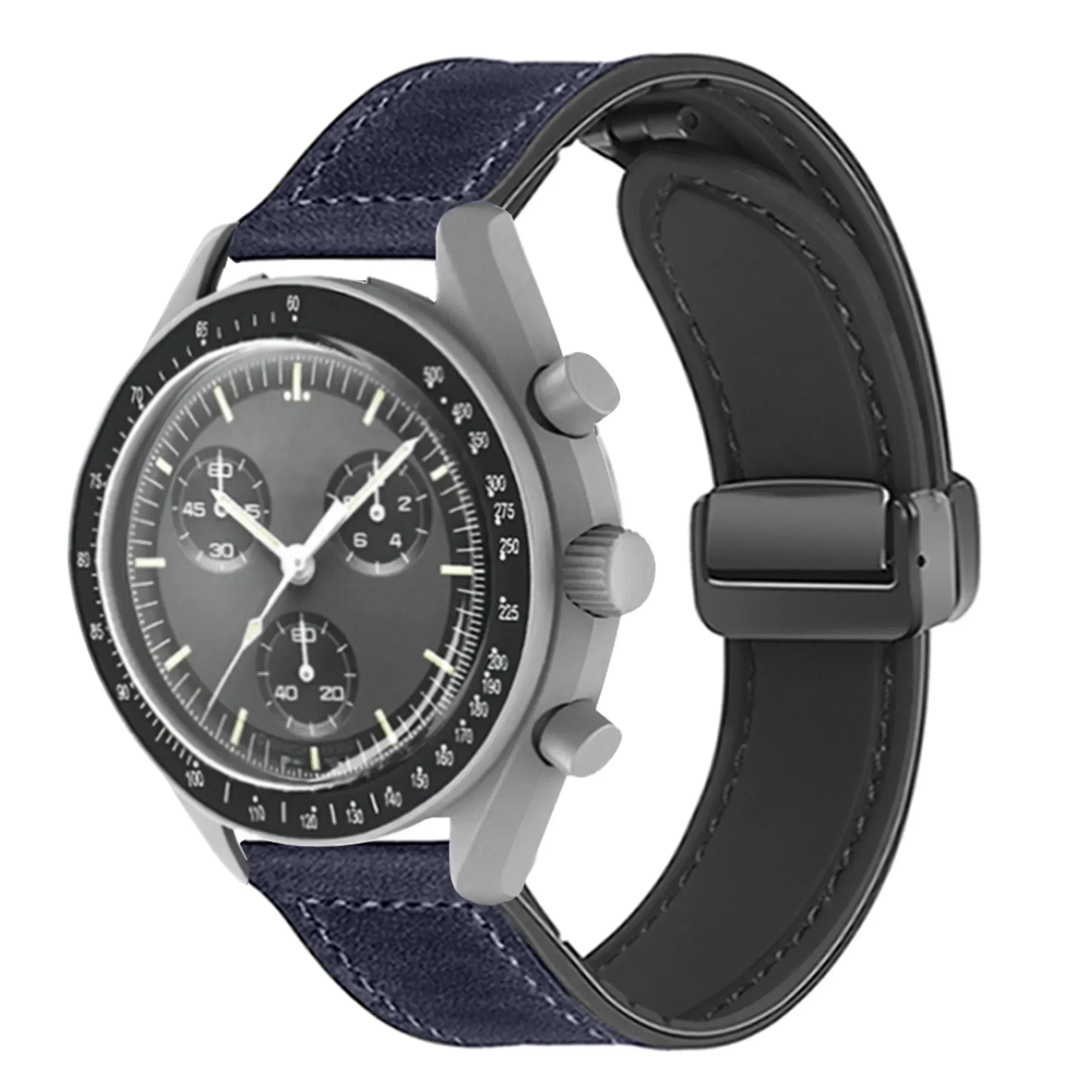 20mm 22mm Leder+Silikon-Armband für Omega X Swatch Joint MoonSwatch Magnetband für Xiaomi Watch S4 S3 S2 S1/Huawei GT3 4 5 6 – Detail 6