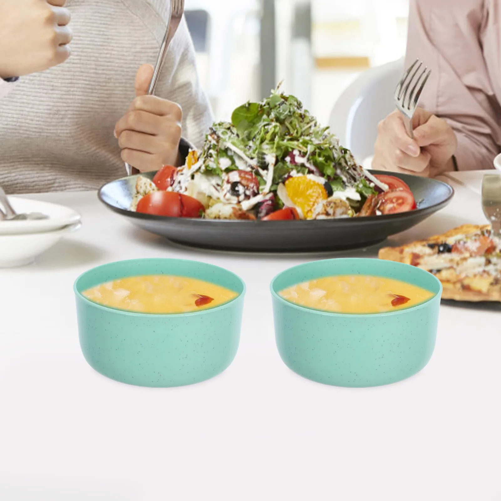 

10 Pcs Plastic Bowl Bowls Microwaveable Household Dipping Ice Cream Food Service