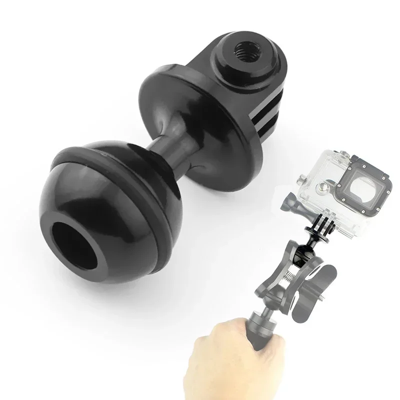 Aluminum Ball Head Base Mount Adapter Diving Rotary Base For GoPro Hero 8 7 6 5 Sjcam Dji Osmo Action Camera Accessories
