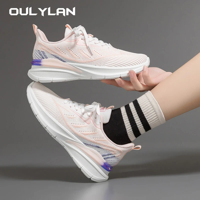 Women Running Shoes Ladies Breathable Sneakers Mesh Air Cushion Tennis Men's Sports Shoes Outdoor Lace Up Training Shoes