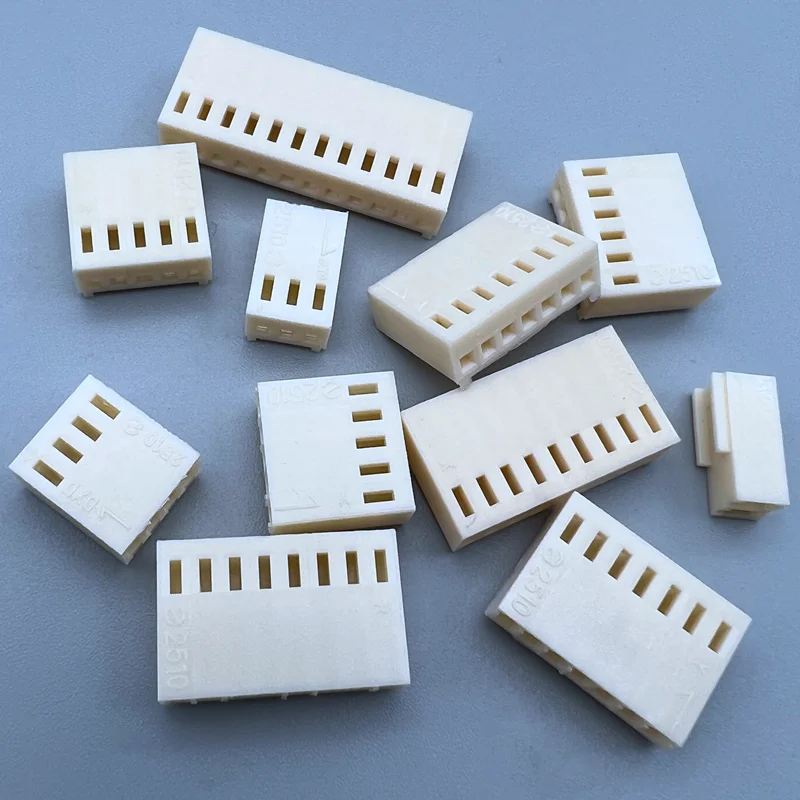 50pcs 2510-Y KF2510 2.54mm Connector Shell Plug HOUSING Plastic PITCH Female 2.54MM 2P/3P/4P/5P/6P/7P/8P/9P/10P/11P-20P for PCB