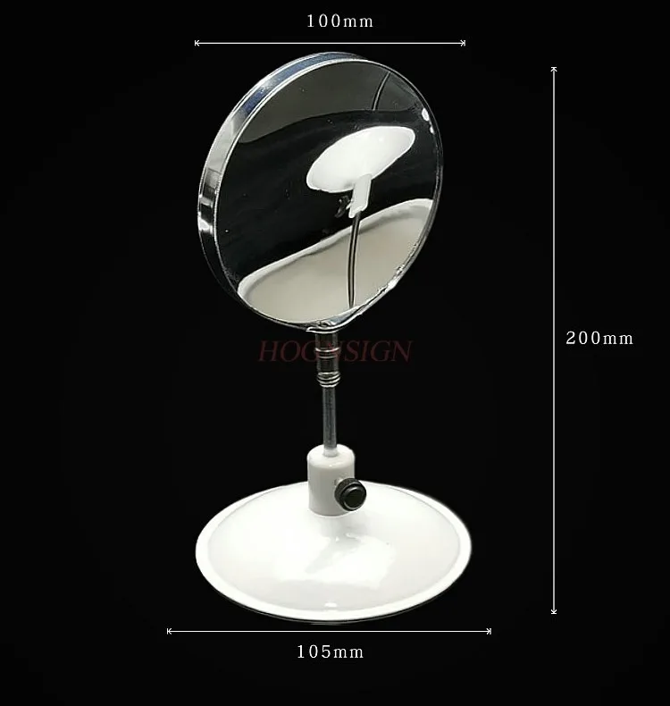 1 conjunto de espelho convexo de metal, espelho côncavo, prisma triangular com kit experimental de demonstração de base