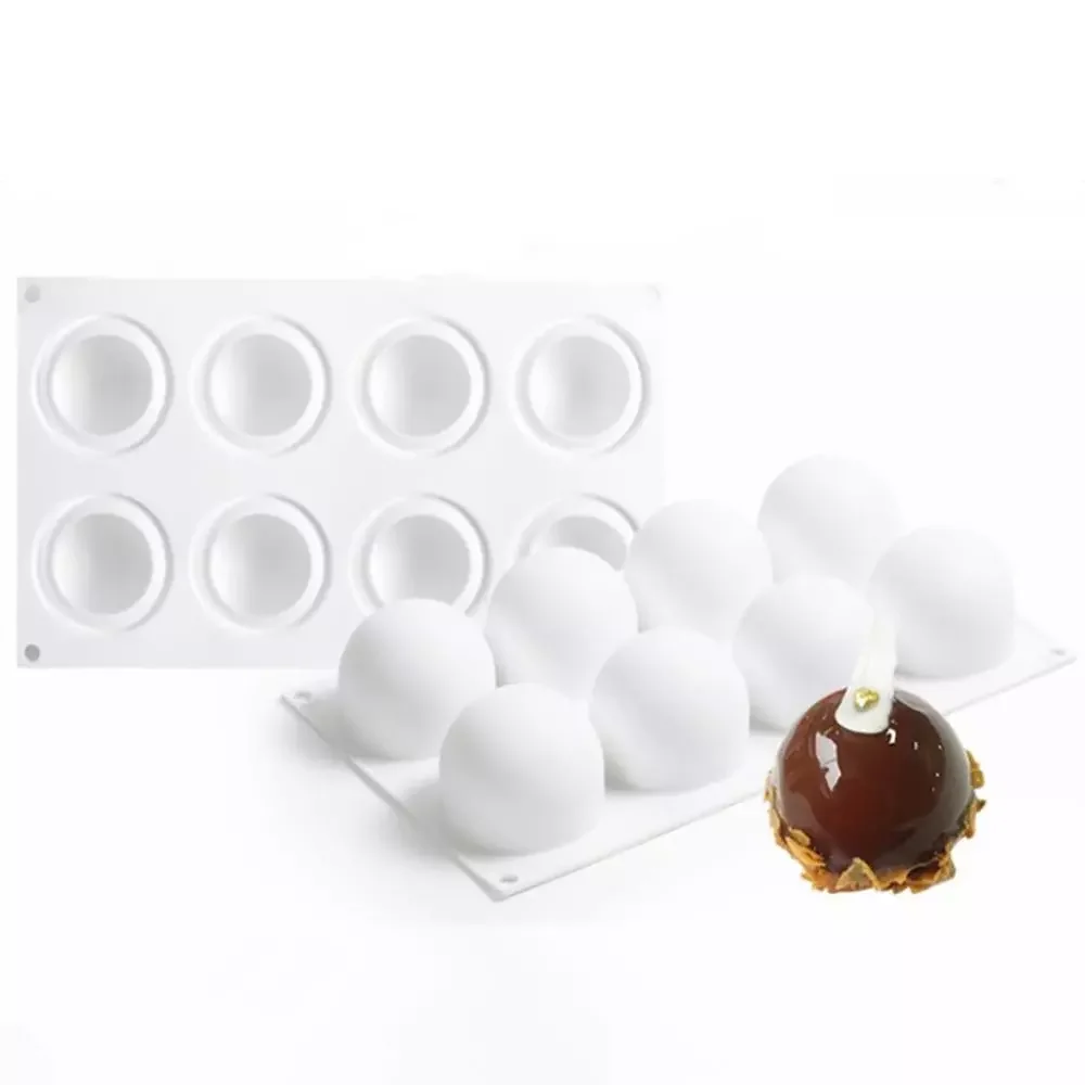 8/15 pcs Semi-circular Coconut Mousse Cake Mould Domestic Silicone Mold Baking Tools For Cakes Chocolate Mold Bakery Tools Decor