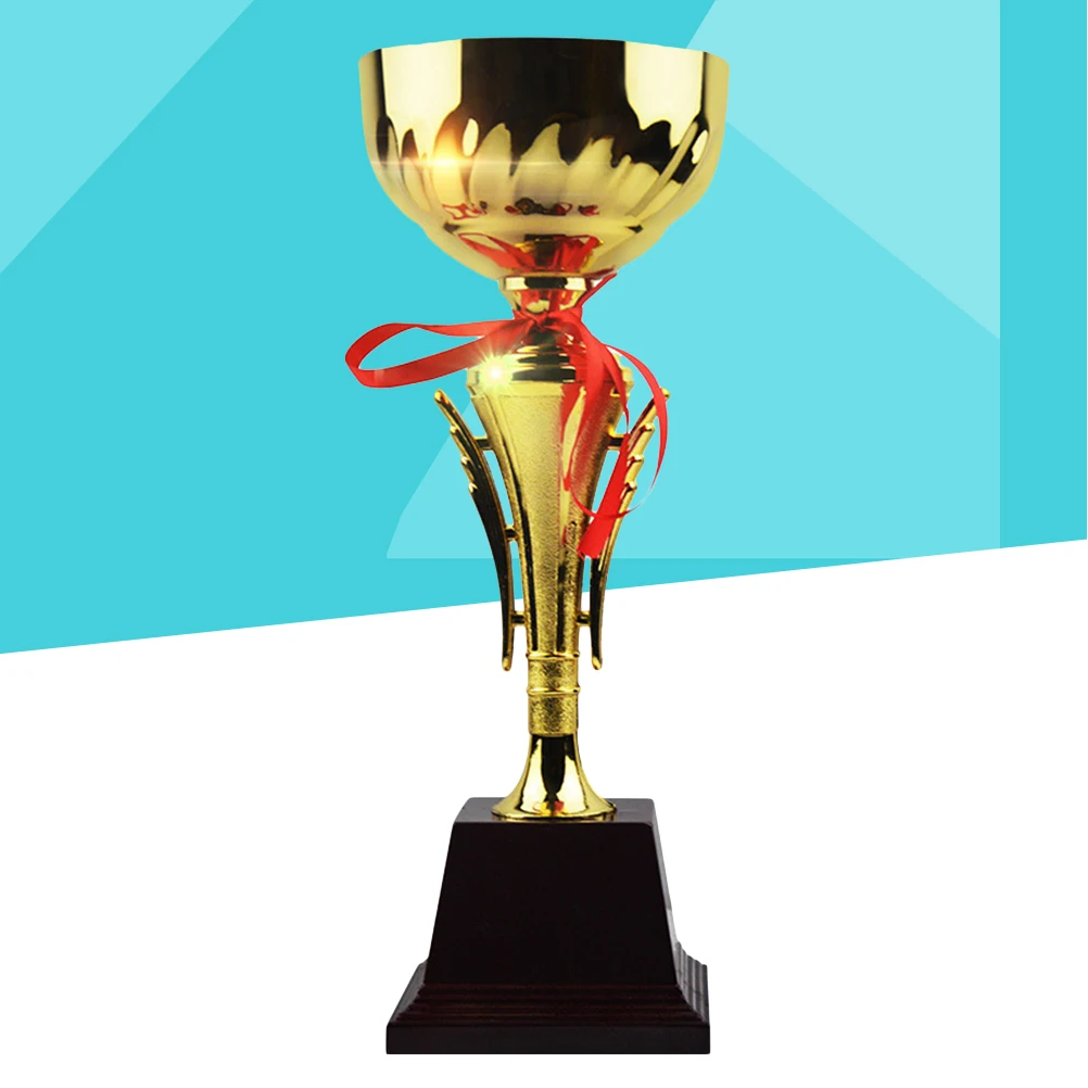 

Competition Sports Trophy Alloy Metal School Award 31Cm Black Base Track Spelling Bee Honor Team Sports Award
