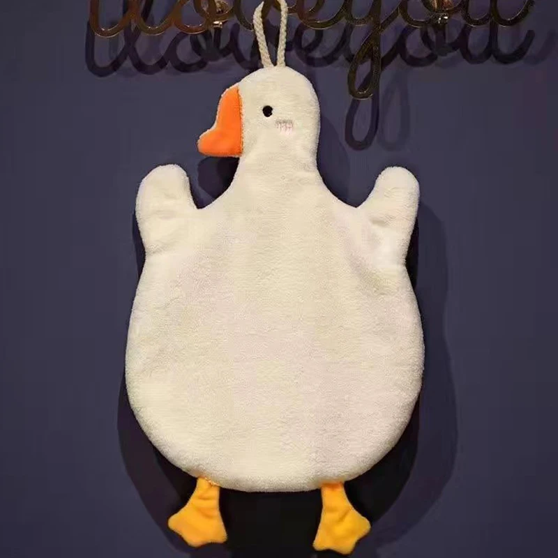 

Подвесное полотенце для рук «Большой гусь», очаровательное полотенце для рук, мультяшное полотенце для рук, впитывающий и милый носовой платок