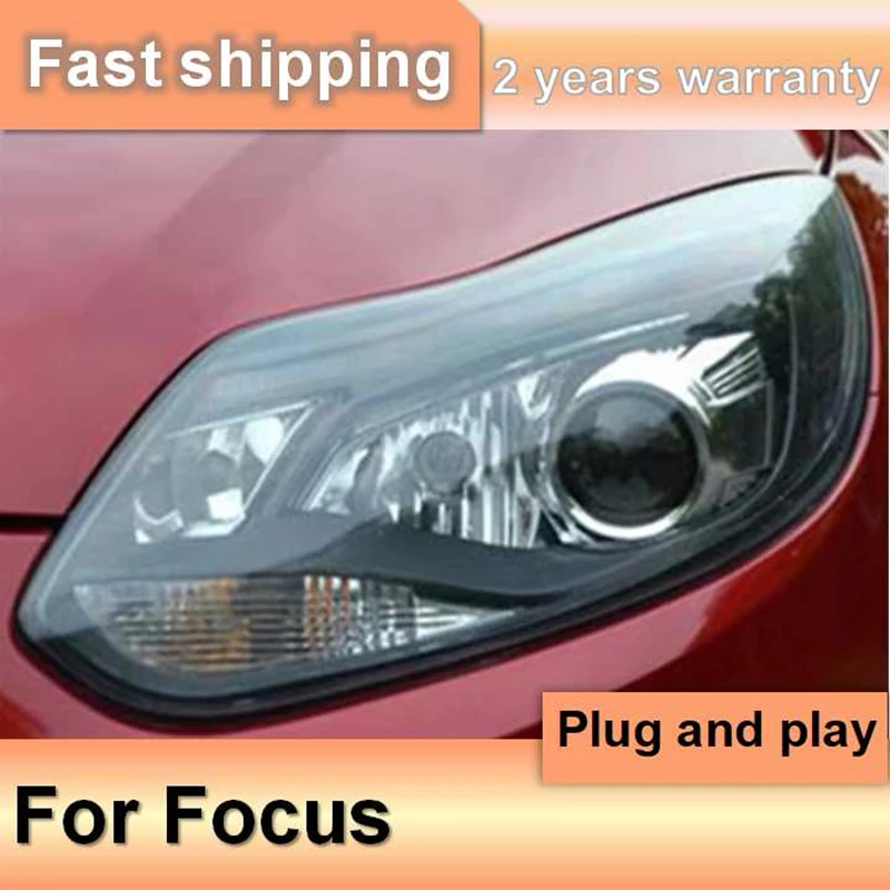 

Автомобильные аксессуары для фар Ford Focus, набор 2015 2016, фары Focus ST Style, DRL, указатель поворота, линза проектора ближнего и дальнего света