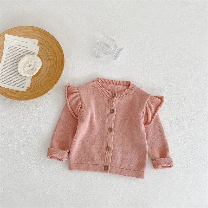 

Girls Sweater Wool Coat Kids Tops Knitting 2024 Beautiful Thicken Warm Winter Autumn Cardigan Christmas Gift Cotton Children's C