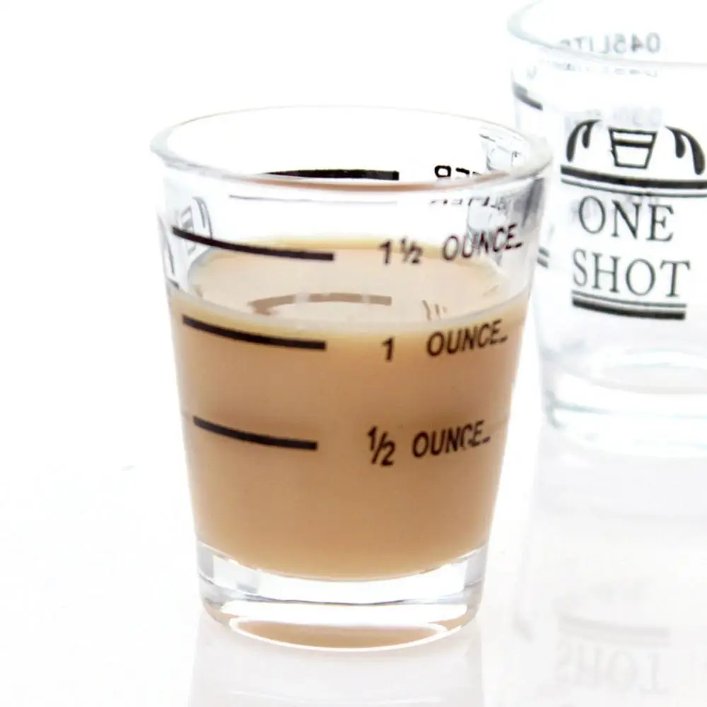 Espresso with Scale Bar Accessories Heat-resistant Jigger Shot Glass Measuring Cup Bartender Tools