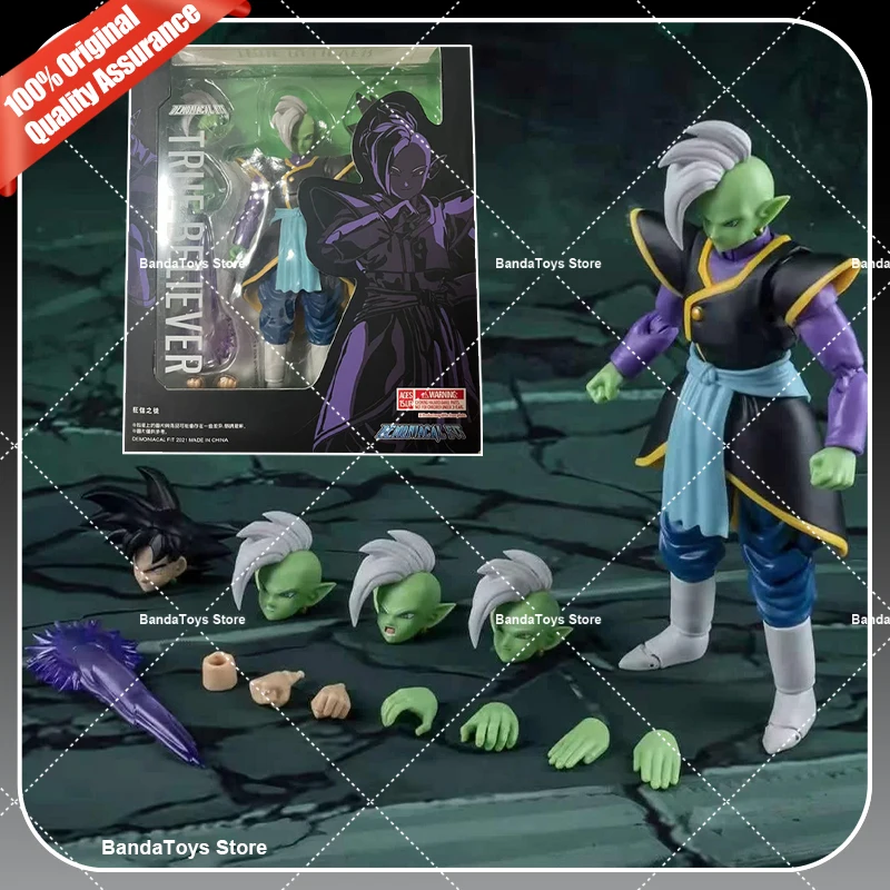 In Stock 100% Original Dragon Ball Demoniacal Fit Zamasu Shf God Of Creation True Believer Goku Anime Action Figures Model Toys