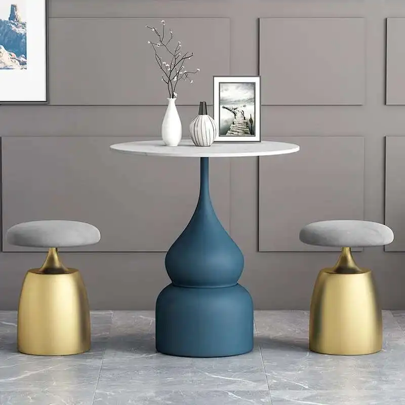 

Nordic Leisure Coffee Tables Hotel Cafe stool Modern Rock Board Luxury Small ottoman chair Bedroom Furniture Side Table stools