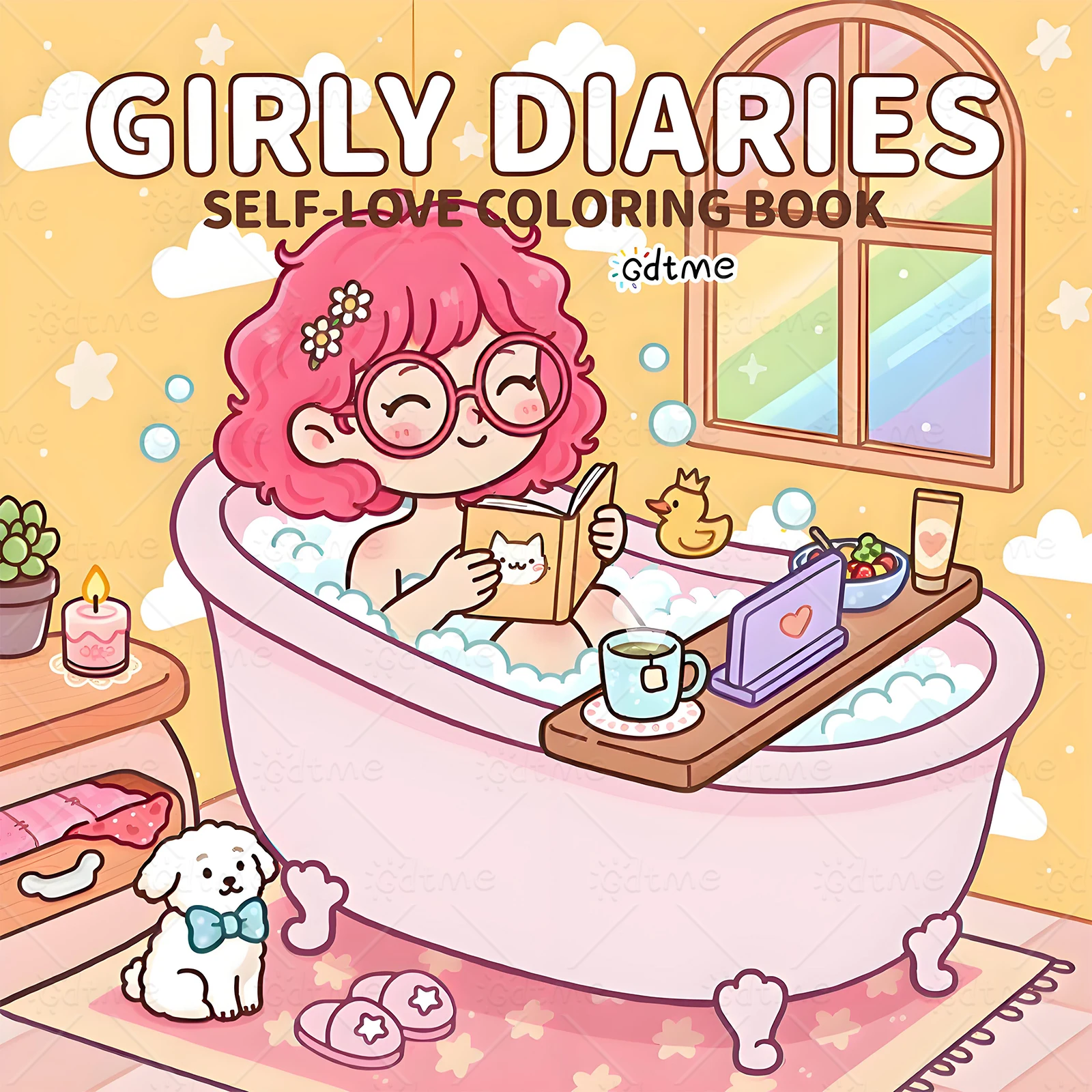 GIRLY DIARIES SELF-LOVE Libro para Colorear para Adultos con Lindas y Acogedoras Actividades Diarias para Relajarse (Cozy Spaces Coloring)