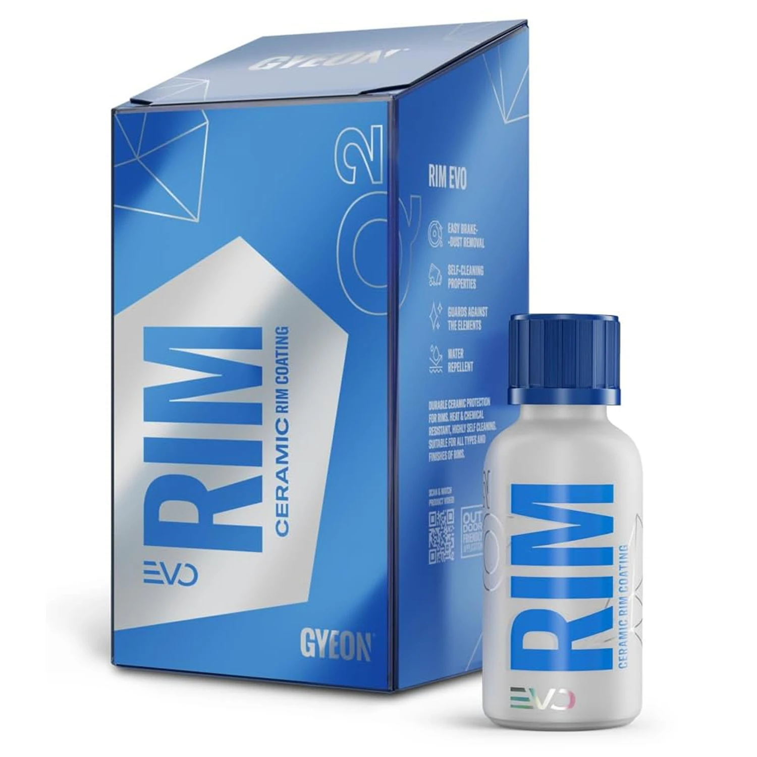 

Керамическое покрытие Gyeon Rim EVO для дисков: защита от тормозной пыли, термостойкое, гидрофобное, сатиновое, для литых и окрашенных дисков