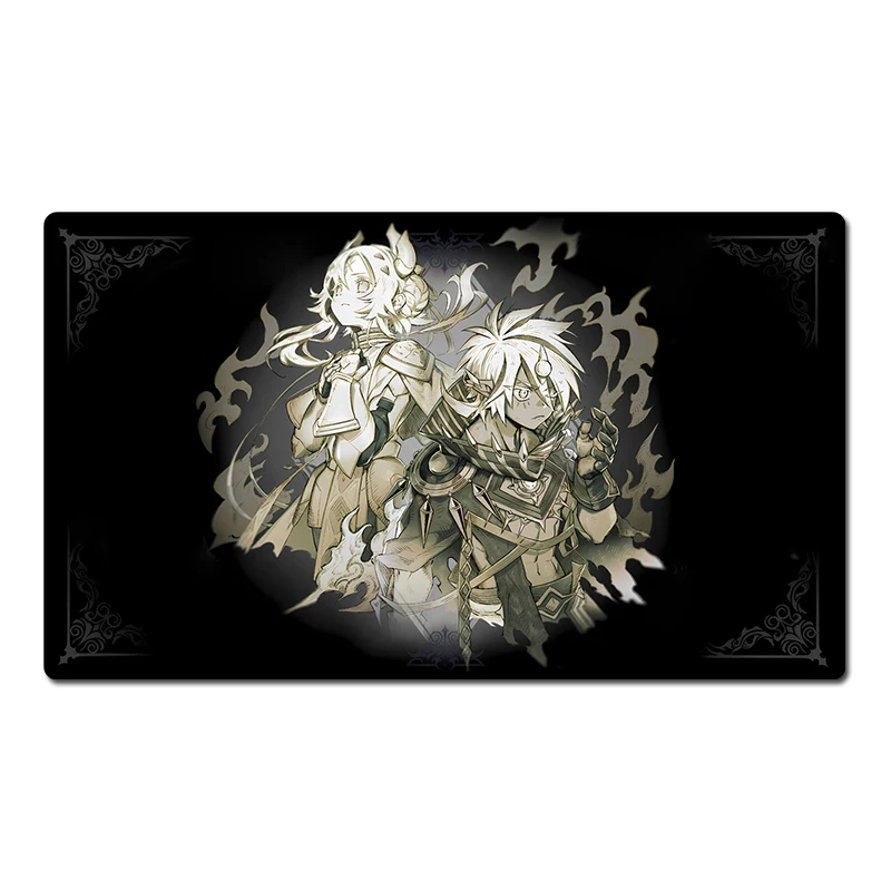 

YuGiOh Playmat The Fallen and The Virtuous Trading Card Game Mat TCG CCG Mouse Pad Desk Table Mat 60x35cm Free Bag