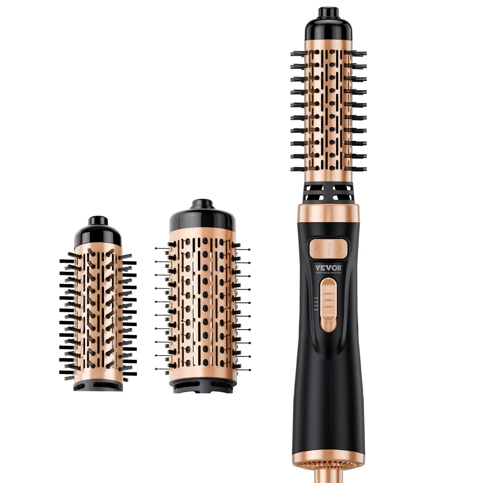 Rotating Hair Dryer Brush Hot Air Styling Brush with 1.5