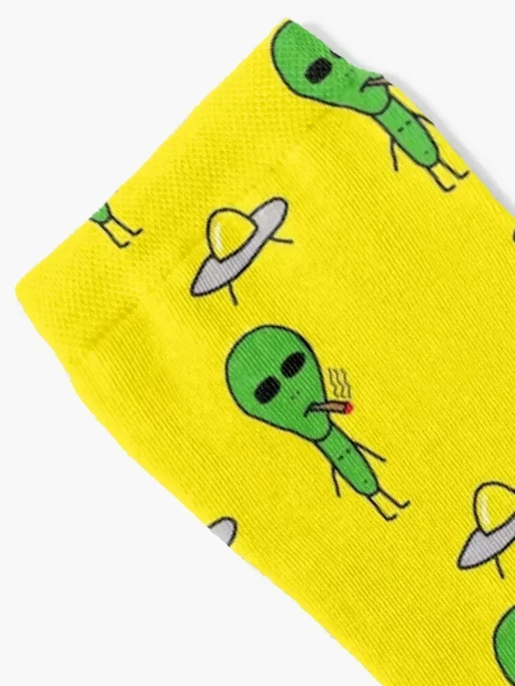 Alien Smoking Socks floral winter gifts Designer Man Socks Women's