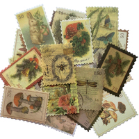 60pcs Vintage Postage Stamp  Aesthetic Classical Beauty Deco Paper Sticker For Scrapbooking, Journaling Supplies  Planner