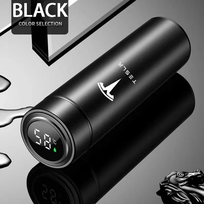 

Temperature Display Thermos Cup Stainless Steel Divided Thermos Bottle For Tesla Model S Model Y Model X Model 3 Roadster SpaceX