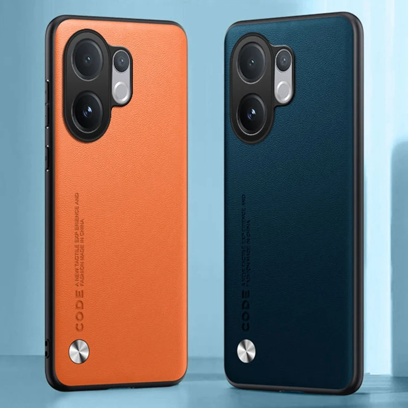 حافظة جلدية PU لهاتف Vivo V60 5G غطاء خلفي من السيليكون المقاوم للصدمات حافظة هاتف حماية كاملة لهاتف Vivo V60 5G Coque