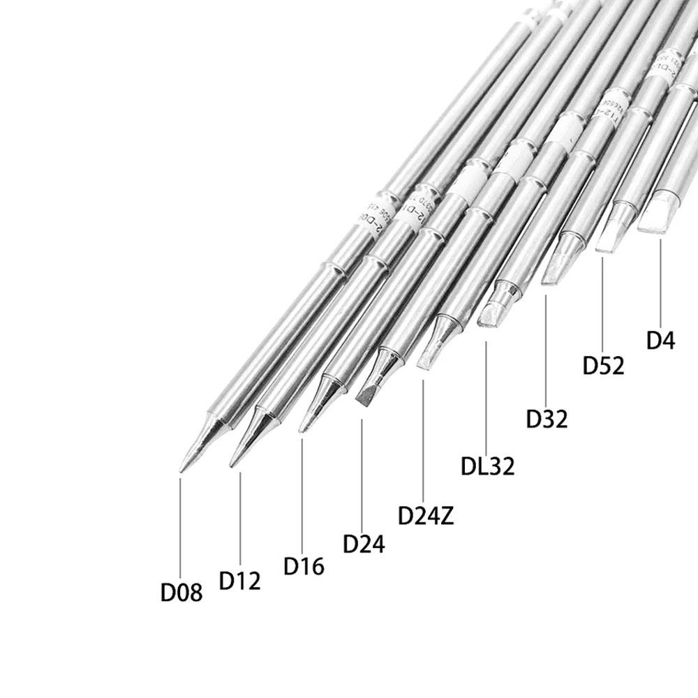 T12 Flat-Shaped Soldering Iron Tips T12-D12  T12-D16 T12-D24 T12-D32 T12-D4 T12-D52 for T12 Hakko FX951 FX950 FM203 Welding Stat