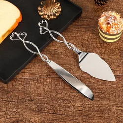 2Pcs Nordic Pie Cake Knife Zinc Alloy Toast Bread Spatula Wedding Dessert Bakeware Party Pizza  Fondant Divider Home