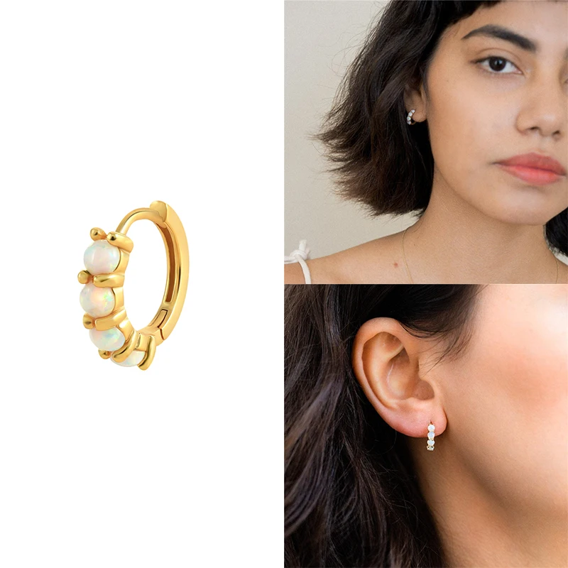 MC 1 Piece Opal Earring Women Ear Ring Single Exquisite Fashion Jewelry For Girls Gift Trinket Pendientes 2022 New Trend Jewelry