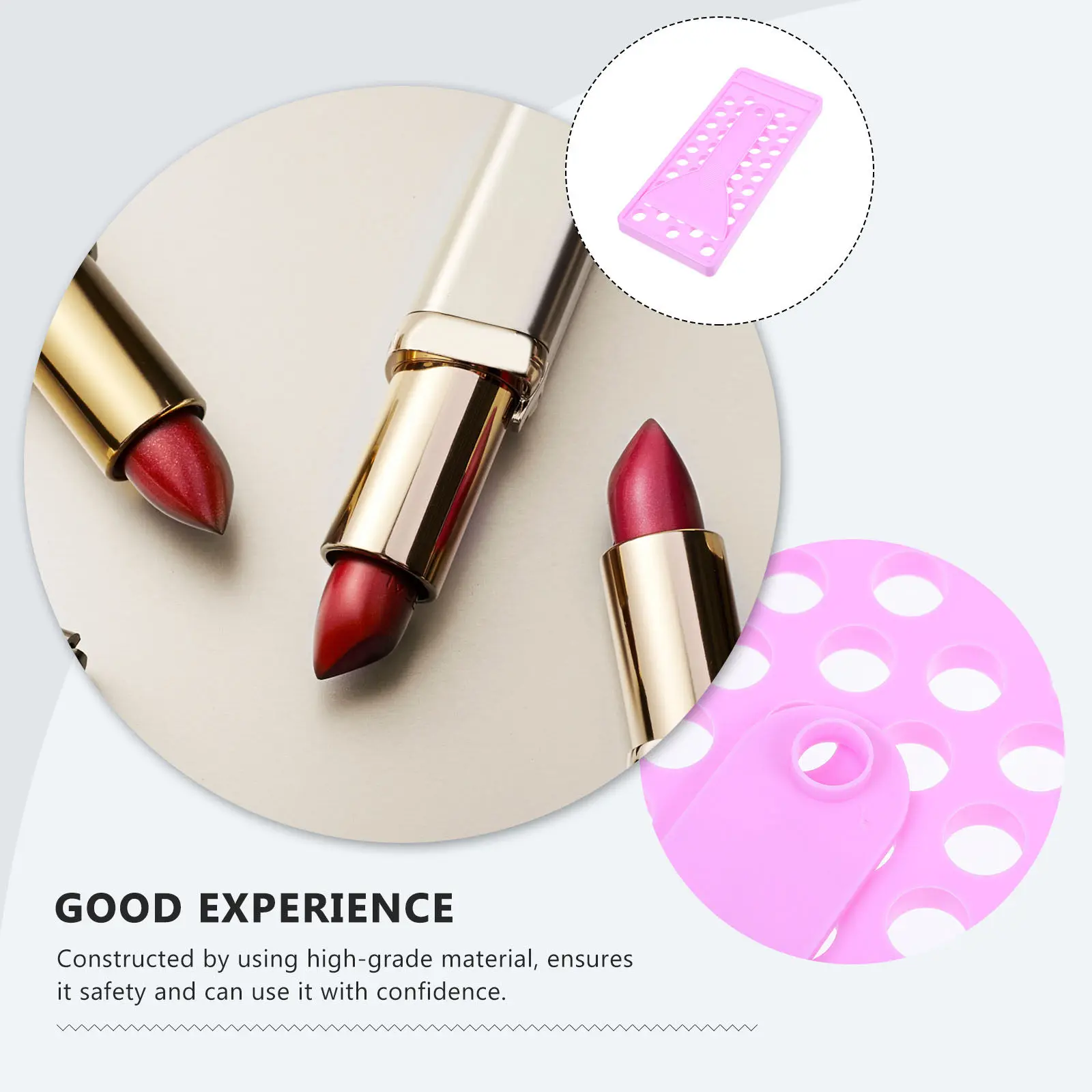 1Set Professional Lipstick Filling Tray 50 Holes DIY Lip Balm Mold Kit with Flexible Spatula for Homemade Lip Gloss Sunscreen