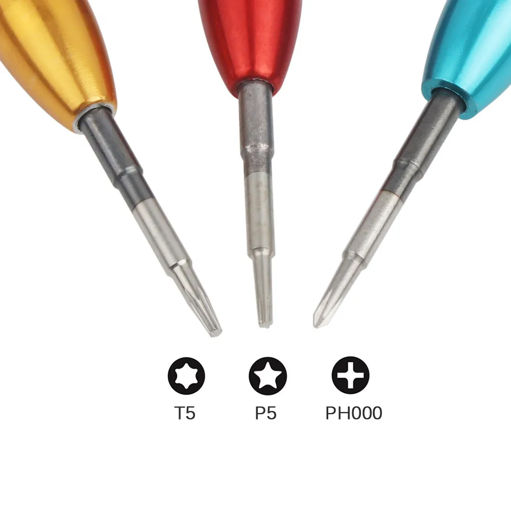 1.2mm P5 Pentalobe Screwdriver T5 Torx Screwdriver PH000 Phillips Screwdriver for MacBook Air and Pro Retina Repair Opening Kit