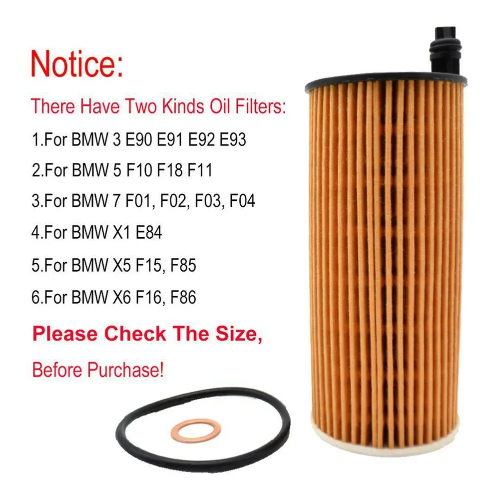 11428507683 Oil Filter Kit For BMW 1/2/3/4/5/6/X1/X3/X4/X6 F10 F20 F30 Diesel 3 E90 E91 E92 E93 5  F10 F18 F11 7 F01 F02 F03