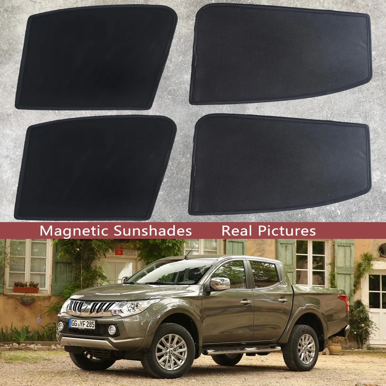 

Магнитная солнцезащитная шторка на лобовое стекло для Mitsubishi L200 Triton Fiat Fullback 2016-2023, аксессуары