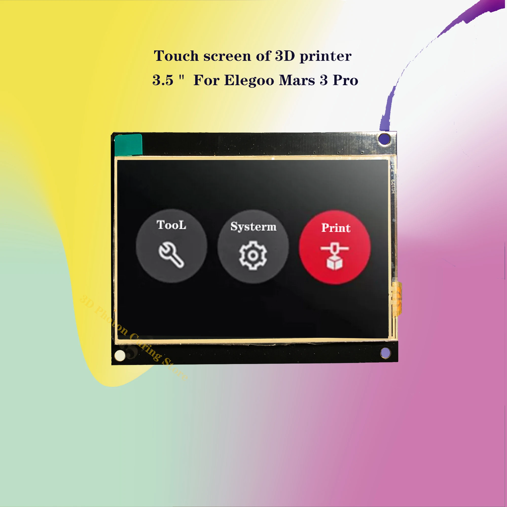 Touch screen of 3D printer 3.5" for Elegoo Mars 3 Pro 6.6-Inch 4K lcd UV curing 3D printer accessories and components
