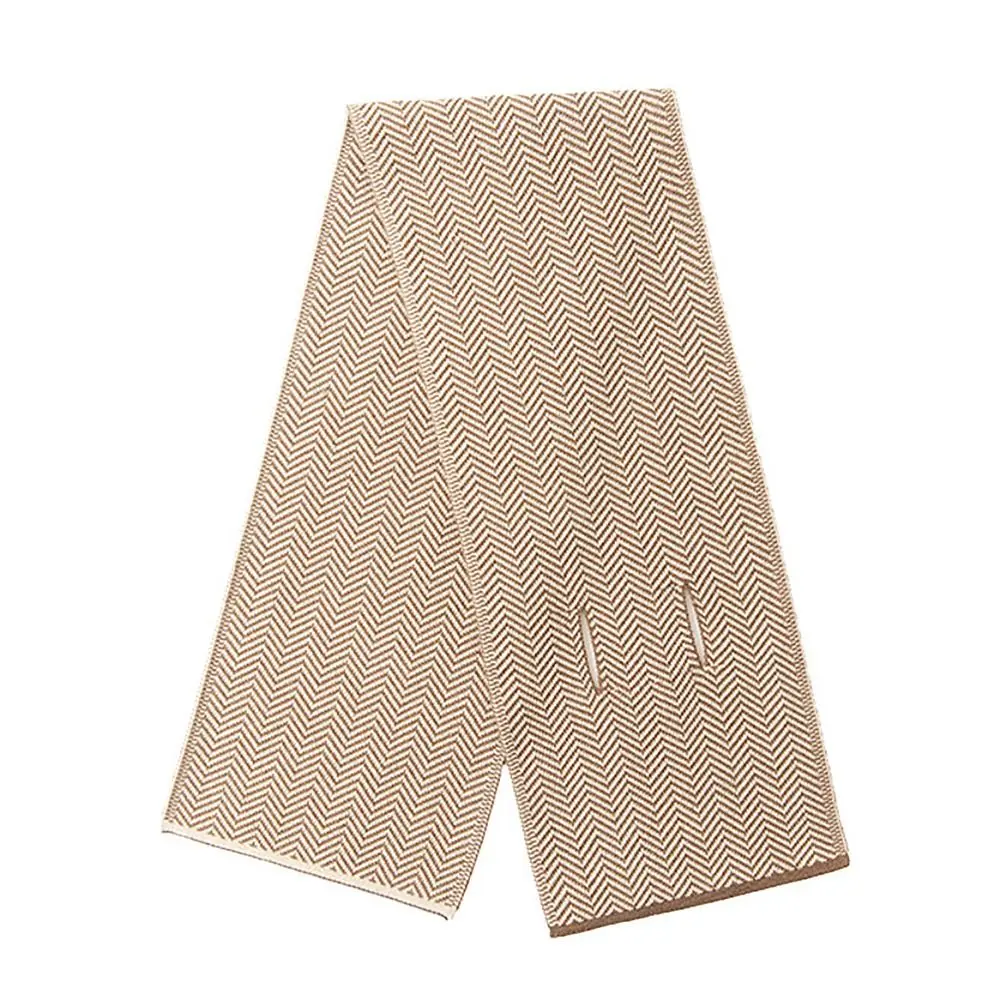 Bufanda de punto de lujo para hombre y mujer, calentador de cuello térmico, combina con todo, 90x18cm