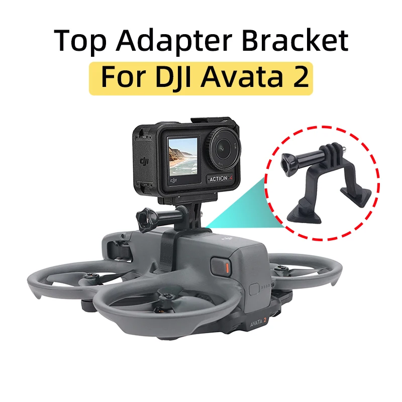 For DJI Avata 2 Drone Top Extension Bracket GoPro Port Panoramic Sports Camera Mounting Fixing Adapter Holder Retrofit Accessory