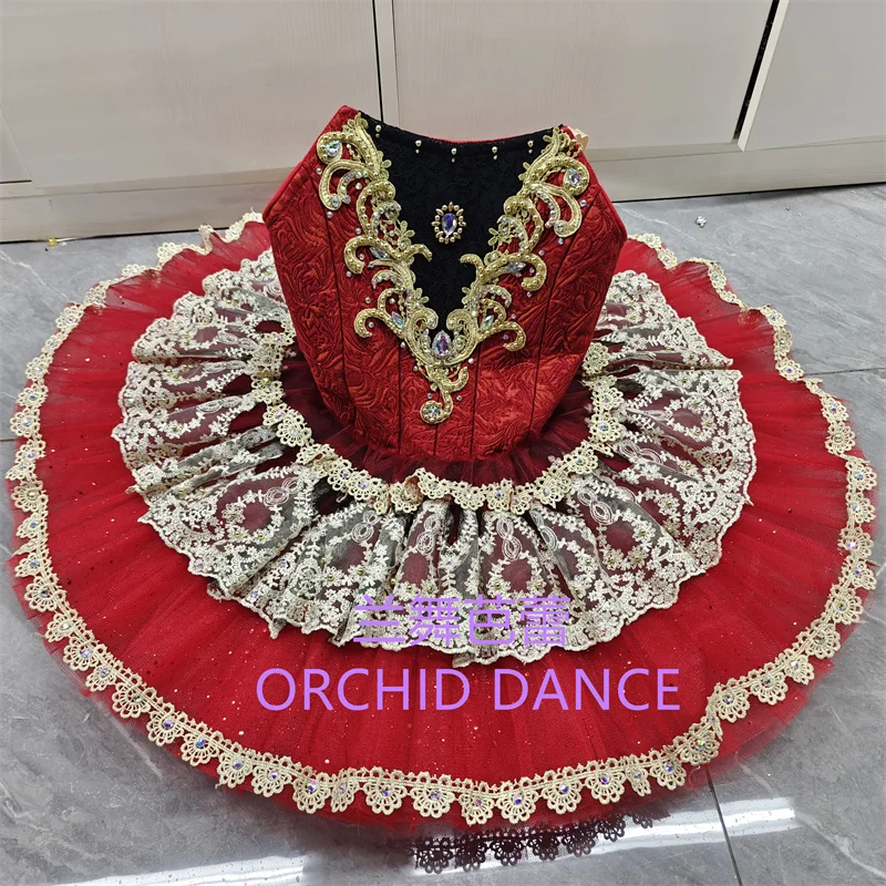 

BT01695 Professional Custom Size Custom Color Kids Girls Women Adult Red Ballet Tutu Costumes