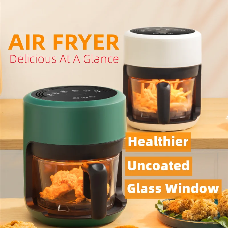 Multifunction Air Fryer 1000W Oil Free Timer Function Overheat Protection Automatic Visual fryer 2.5L