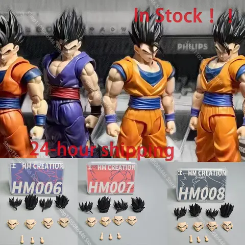in stock HM Studio Dragon Ball Son Gohan Head Sculpt Accessory Pack HM006 007 008 Super Saiyan 2 Action Figure Accessories Toys