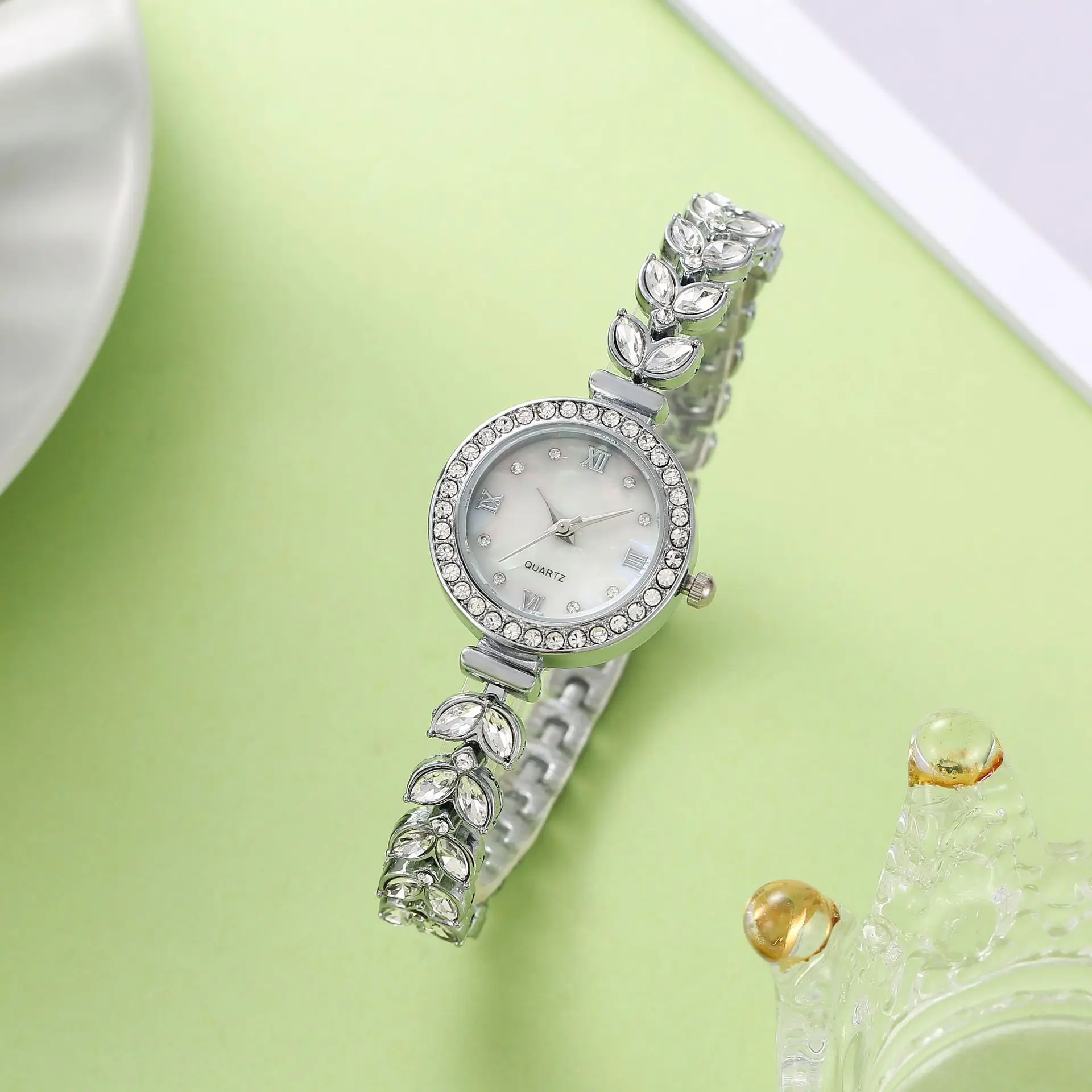 UTHAI W75 Mermaid Women's Watch Light Luxury Small Group Bracelet Watches Full Diamond Clock Female's Fashion Quartz Watch Gift