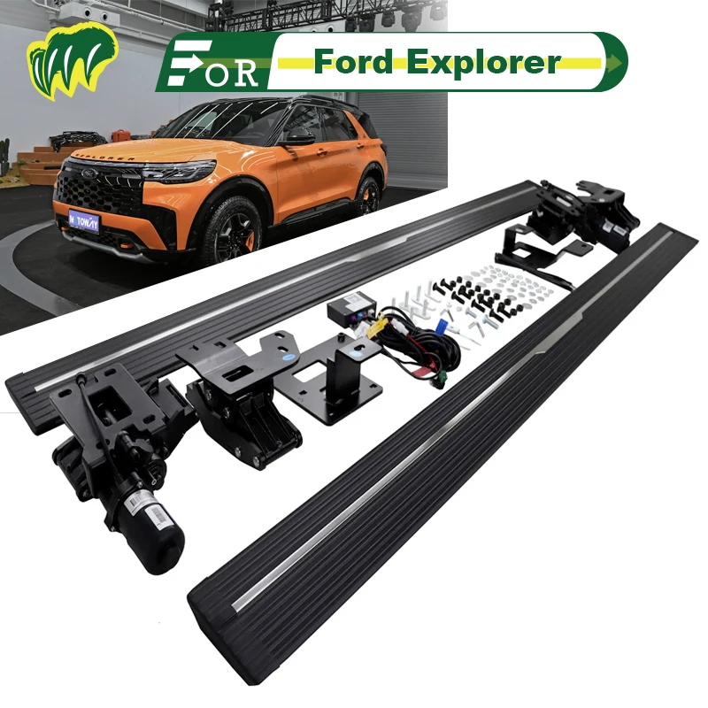 

1Pair For Ford Explorer 21 22 2020-2023 SUV Truck Electric intelligence Running Boards Bar Pedals Side Step Bars with LED Lights